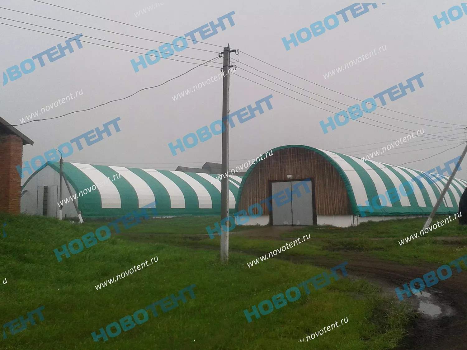 Завершился монтаж тентовых полоте