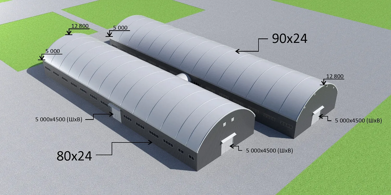 Завершение монтажа внешнего тента ангарного комплекса сооружений в Ростовской области