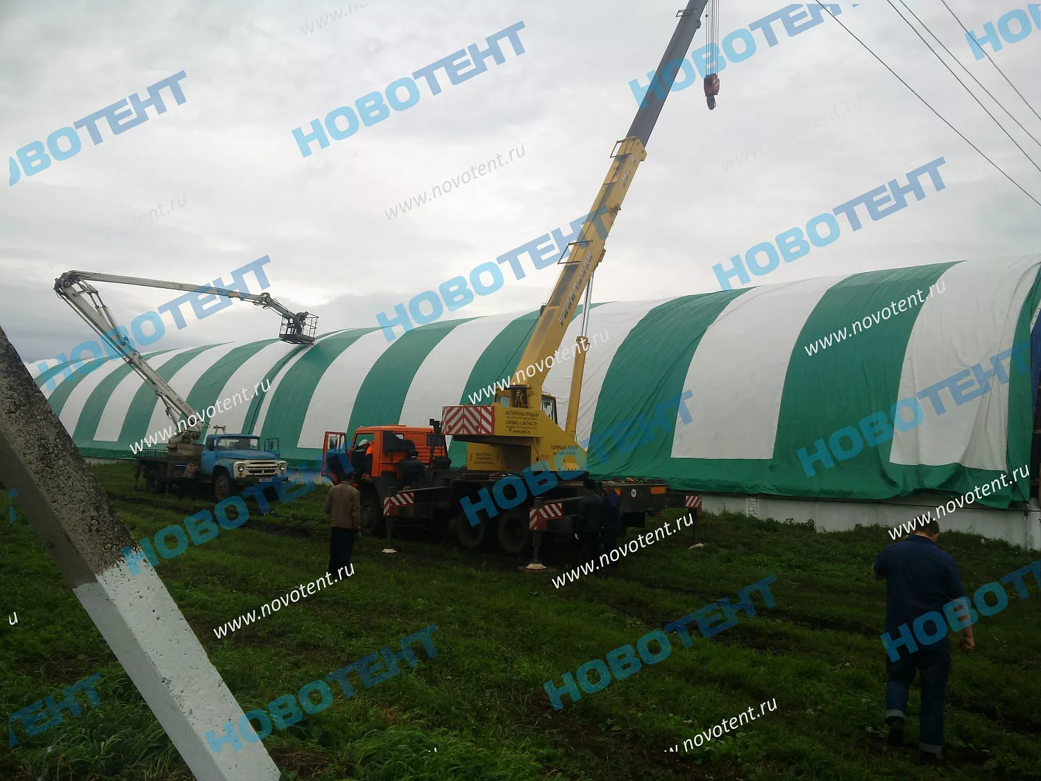 Завершился монтаж тентовых полоте