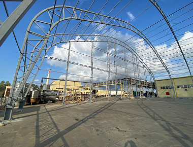 Изображение 3 В Краснодарском крае идёт монтаж складского сооружения 60х44 м 